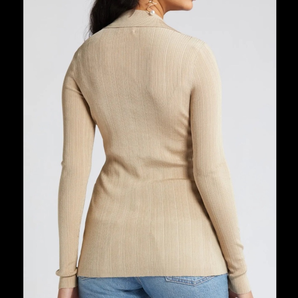Open Edit Johnny Collard Ribbed Cardigan🥯 - Picture 7 of 11